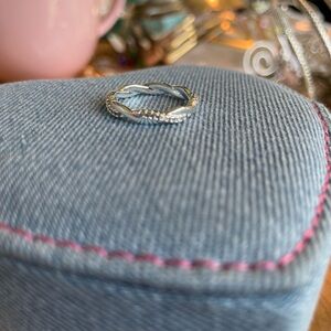 Silver Twisted Ring Accent Ring